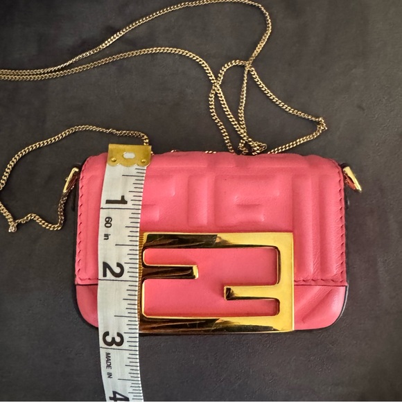Fendi Pink Mini Charm Baguette - Picture 5 of 6
